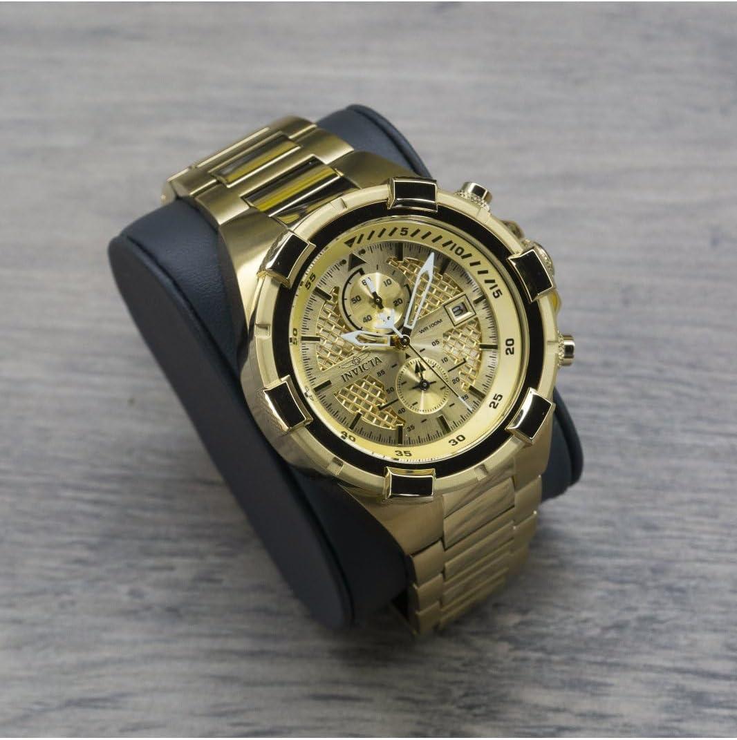 image:imageInvicta Mens 28122 Aviator Analog Display Quartz Gold Watch