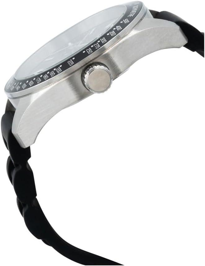 image:imageInvicta Mens 38402 Aviator Silver Black Tone DayDate 45MM Case 100M WR Tachymeter Watch