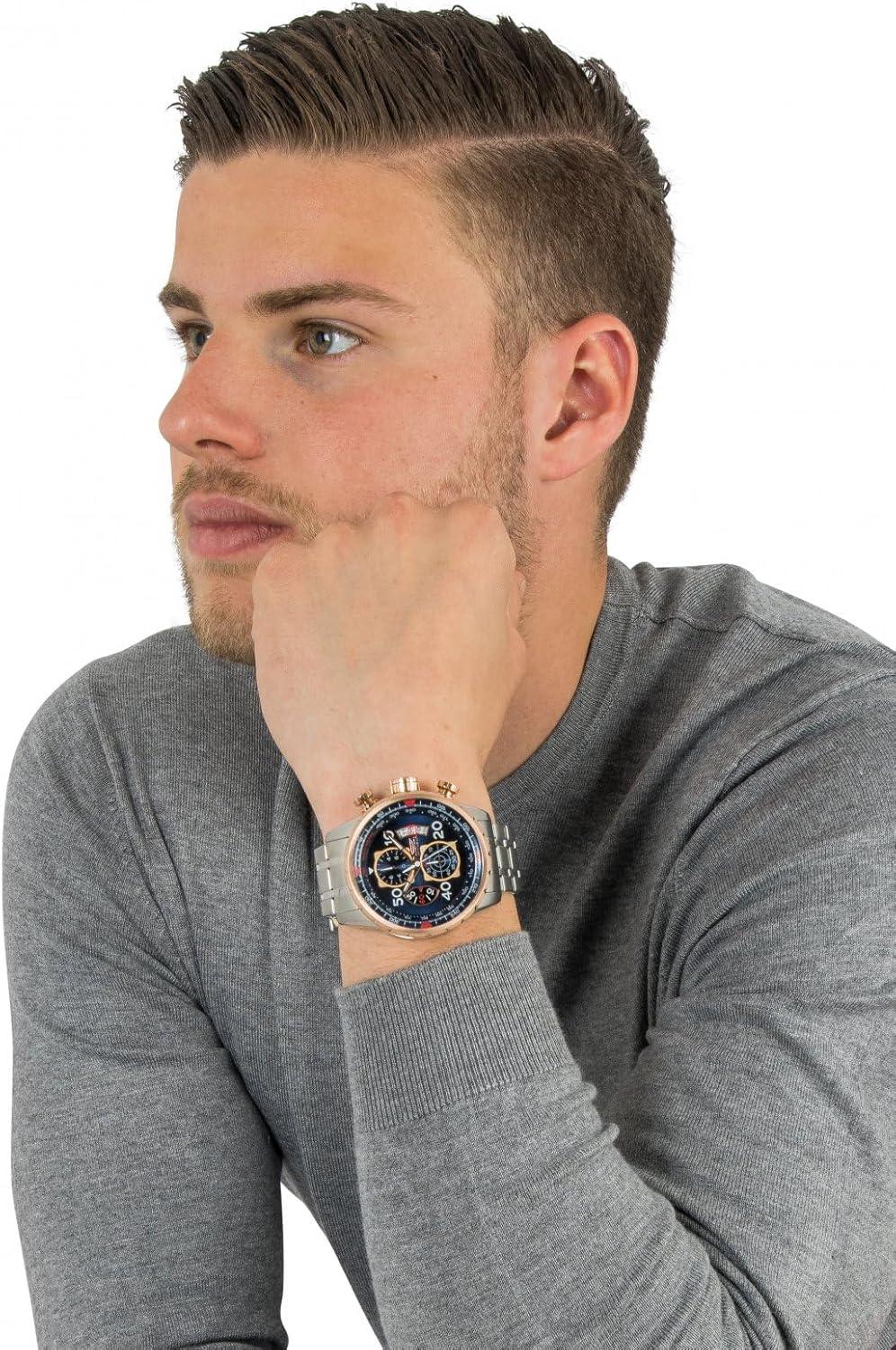 image:imageInvicta Mens Aviator Analog Display Japanese Quartz WatchRose Gold Stainless Steel