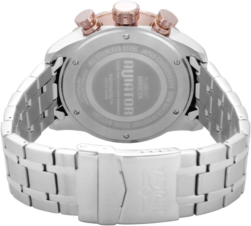 image:imageInvicta Mens Aviator Analog Display Japanese Quartz WatchRose Gold Stainless Steel