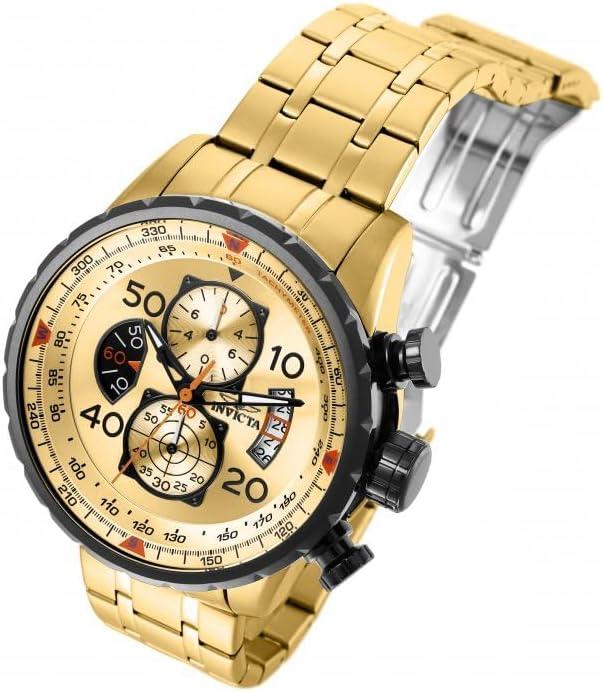 image:imageInvicta Mens Aviator Analog Display Japanese Quartz WatchStainless Steel
