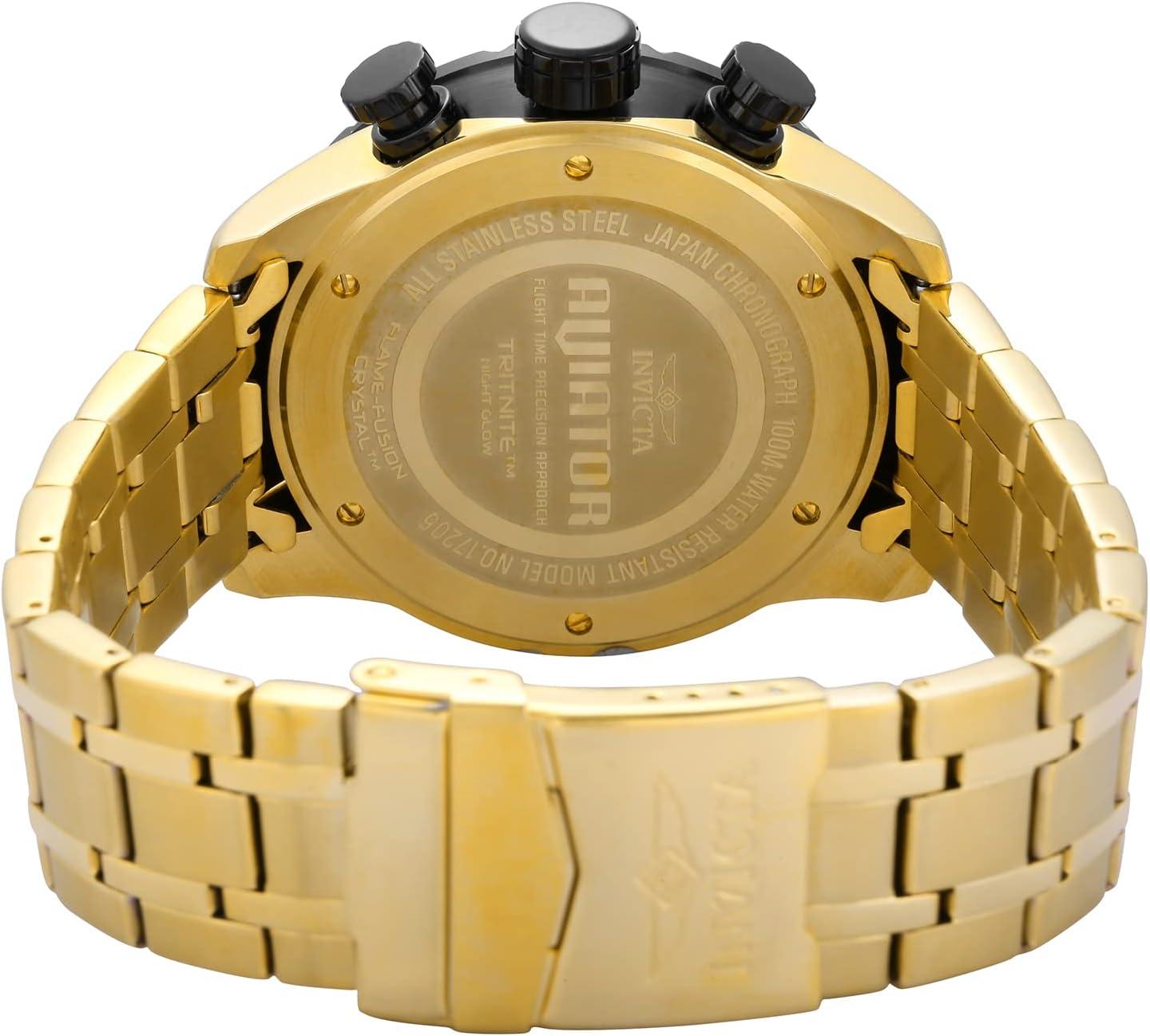 image:imageInvicta Mens Aviator Analog Display Japanese Quartz WatchStainless Steel