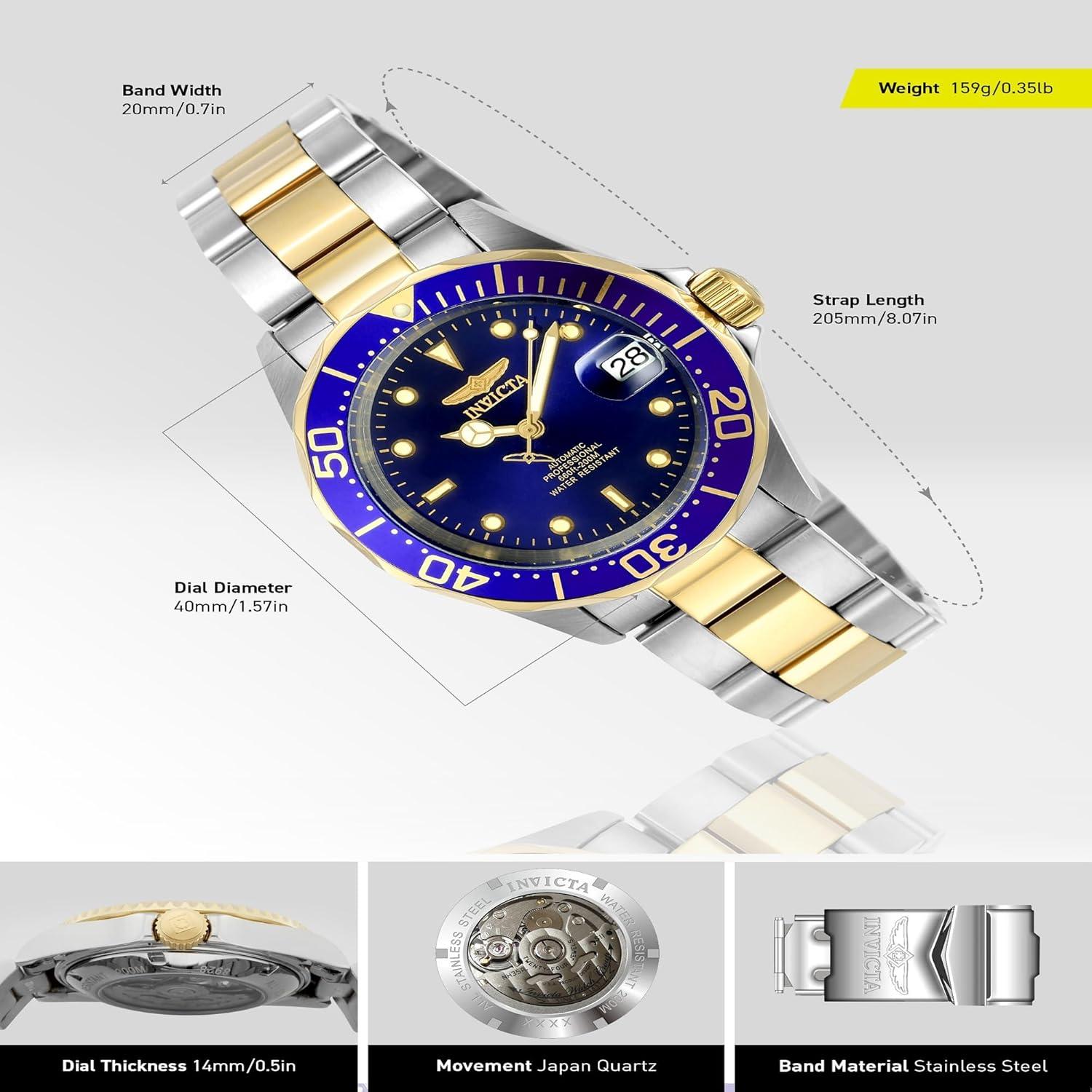 image:imageInvicta Mens Pro Diver Collection Automatic WatchTwo Tone