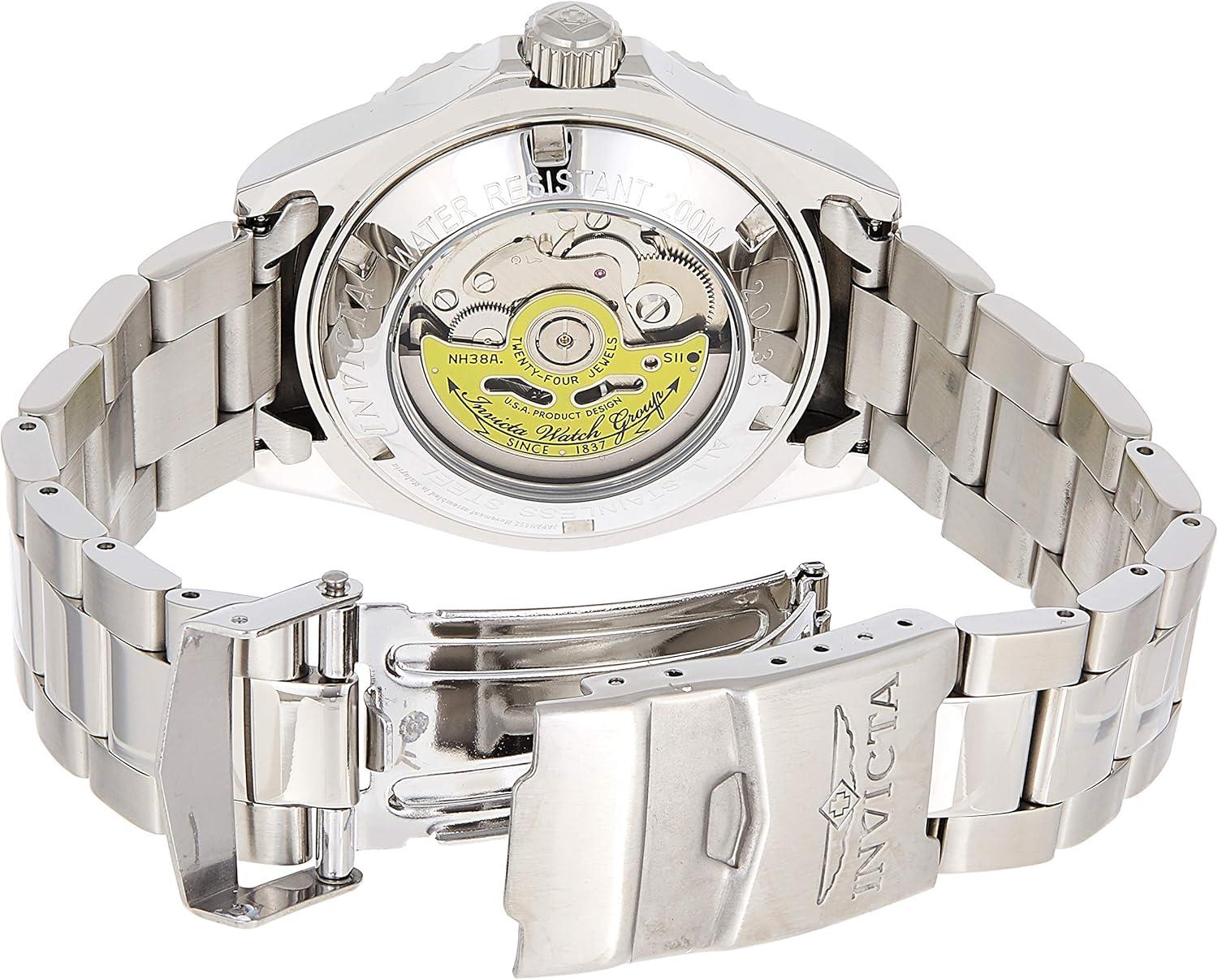 image:imageInvicta Mens Pro Diver Stainless Steel Automatic Watch ColorSilverToned Model 20435