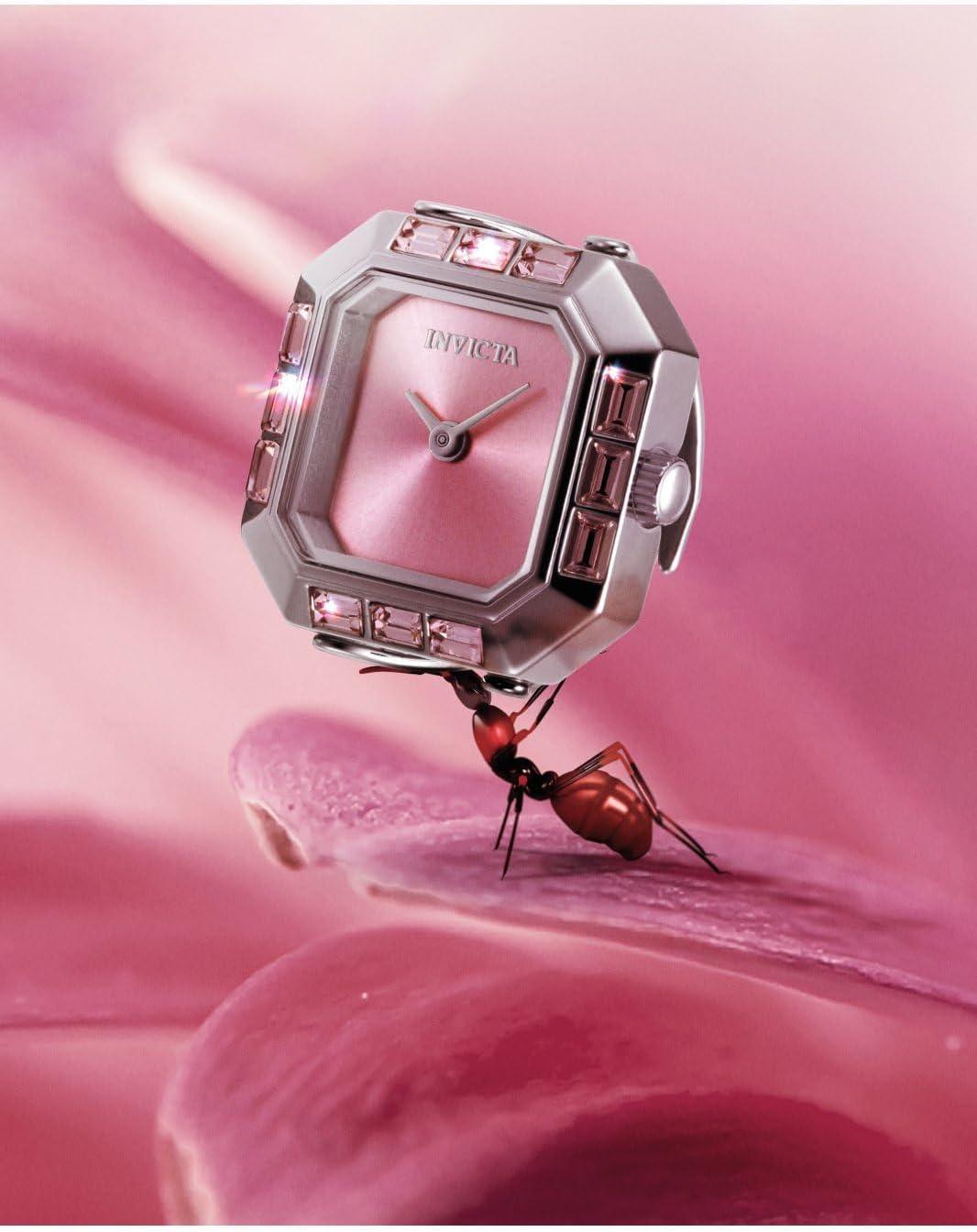 image:imageInvicta Mini Ring Watch Lady 215mm Stainless Steel Steel Pink dial PC20S Quartz