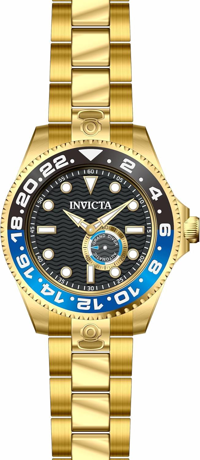 image:imageInvicta Pro Diver Men 47mm Stainless Steel Gold Black dial 824521A Automatic