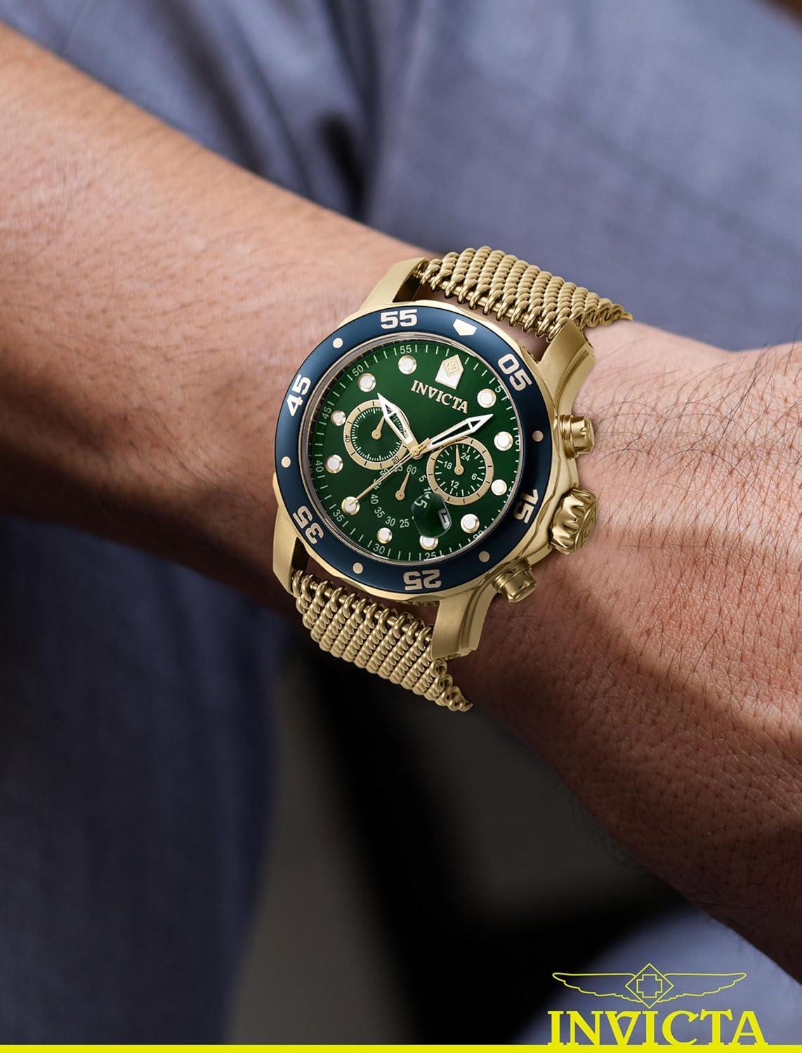 image:imageInvicta Pro Diver Stainless Steel Mens Quartz Watch 48mmGold Green