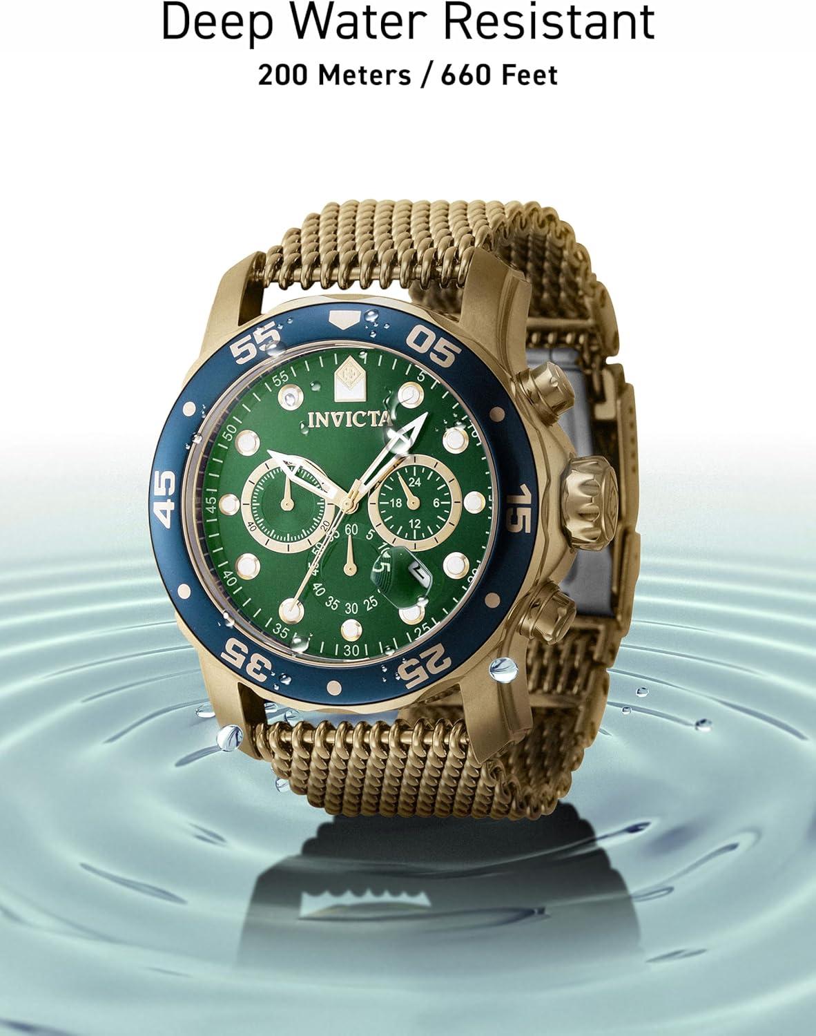 image:imageInvicta Pro Diver Stainless Steel Mens Quartz Watch 48mmGold Green