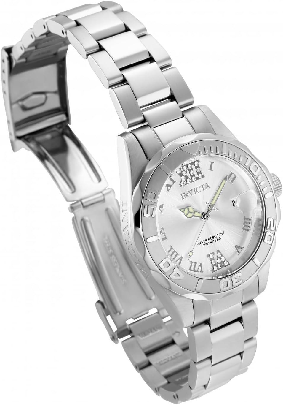 image:imageInvicta Pro Diver Stainless Steel Womens Quartz Watch 38mmSilverToneSilver