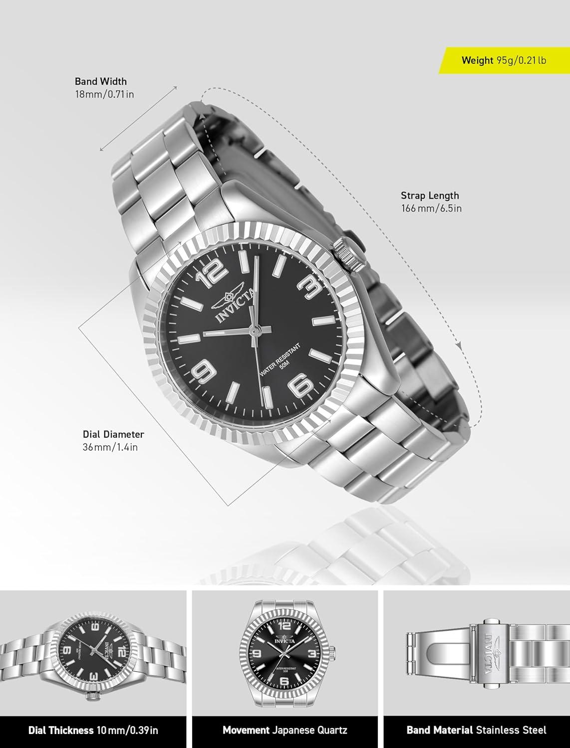 image:imageInvicta Specialty Quartz Black Dial Ladies Watch 47463