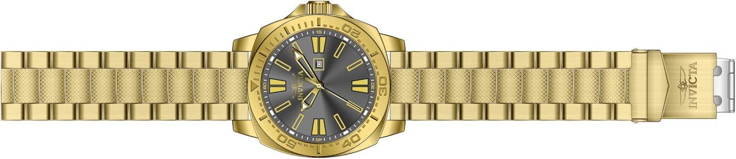 image:imageInvicta Speedway Men 46mm Stainless Steel Gold Charcoal dial PC22 Quartz