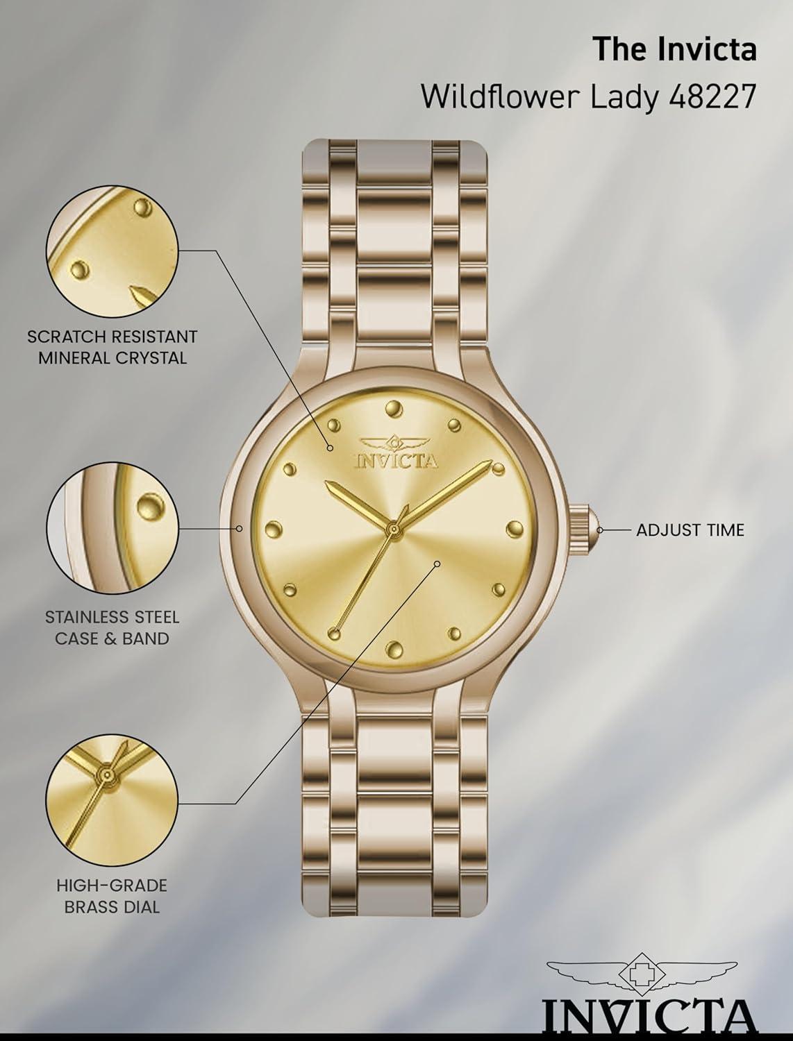 image:imageInvicta Wildflower Lady 32mm Stainless Steel SteelGold