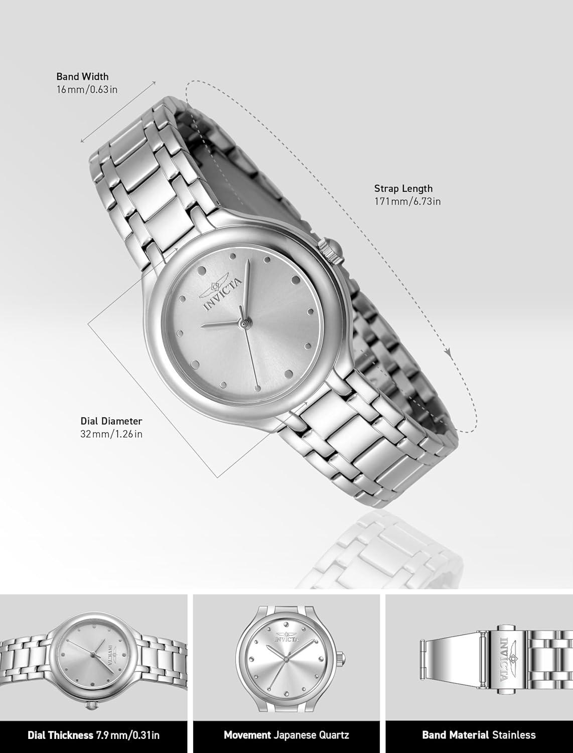 image:imageInvicta Wildflower Lady 32mm Stainless Steel SteelSteel