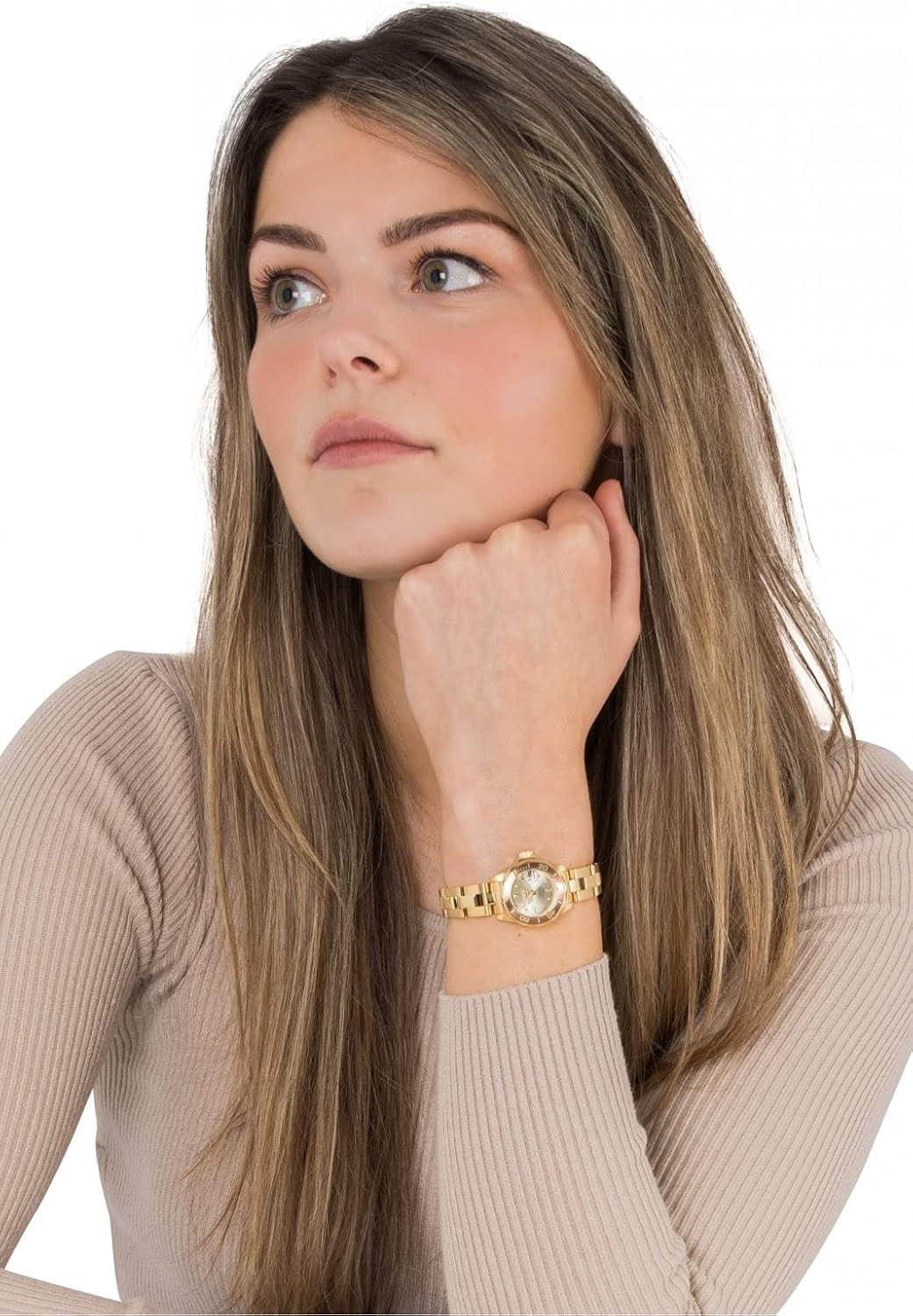 image:imageInvicta Womens 12527 ProDiver 18k Gold IonPlated Stainless Steel and Champagne Dial Bracelet Watch