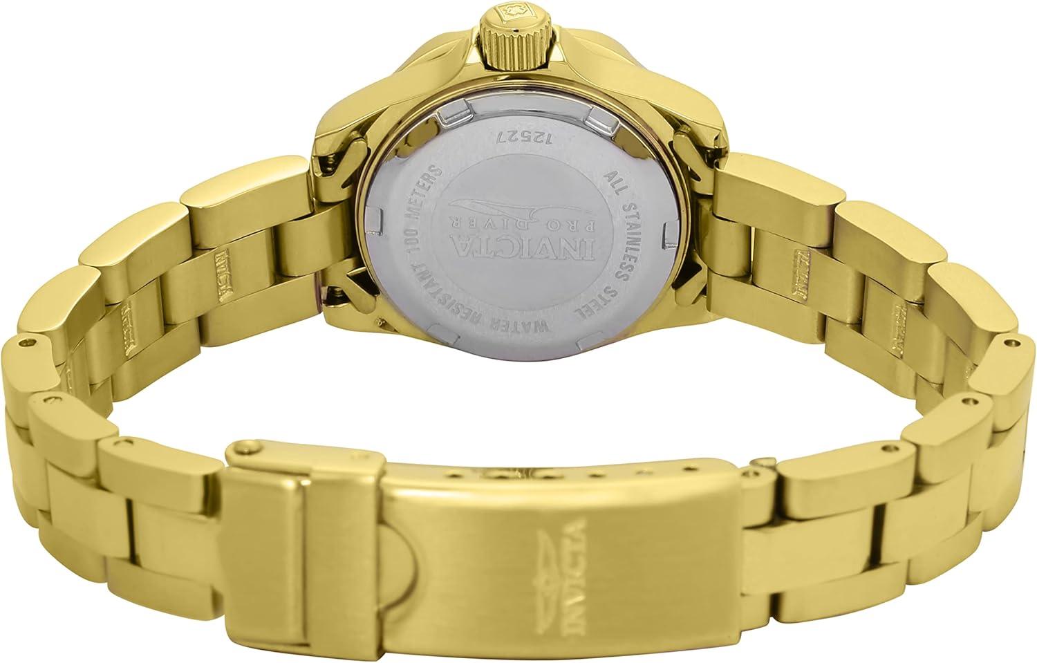 image:imageInvicta Womens 12527 ProDiver 18k Gold IonPlated Stainless Steel and Champagne Dial Bracelet Watch