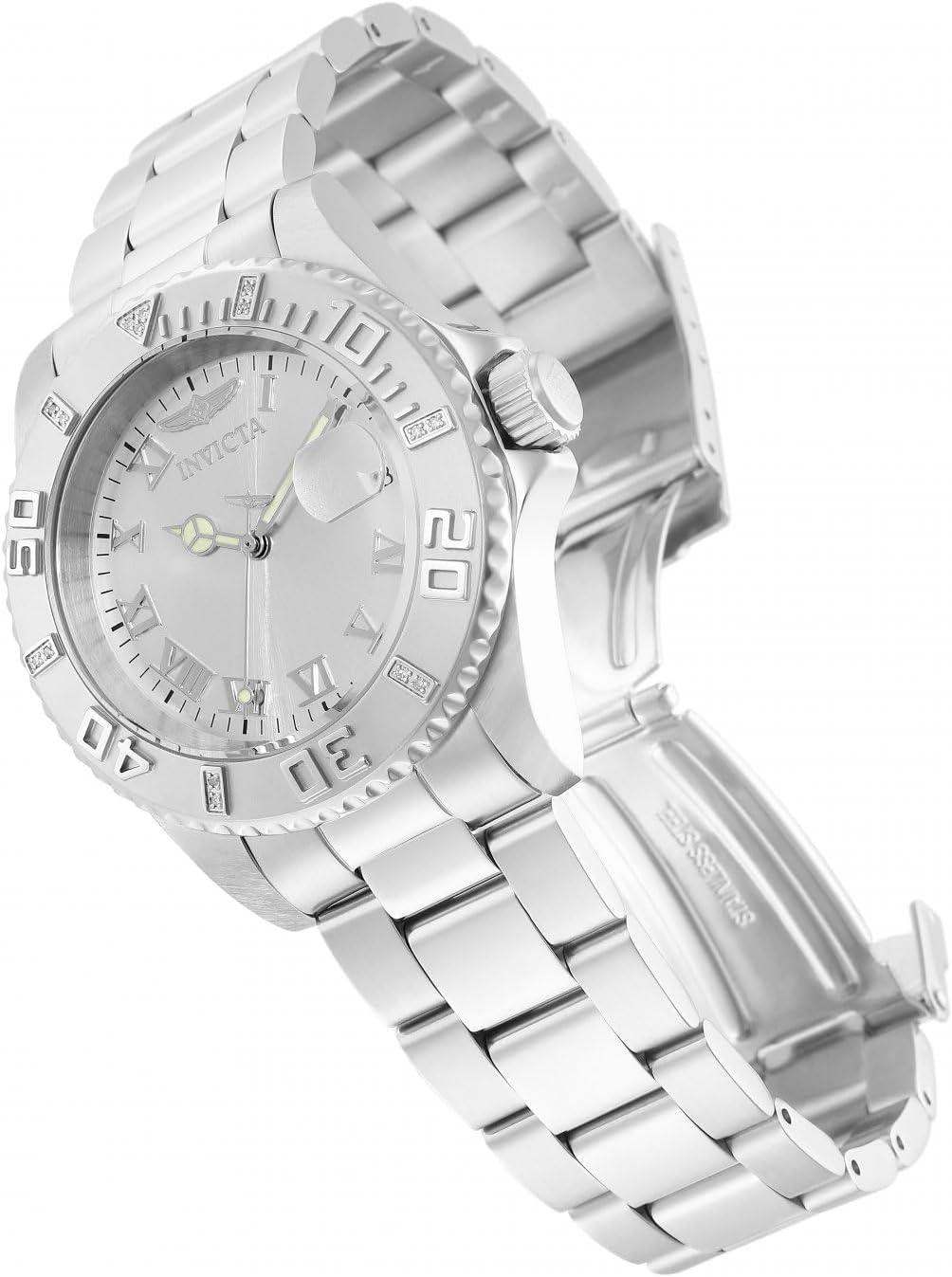 image:imageInvicta Womens 12819 Pro Diver Silver Dial Diamond Accented Watch