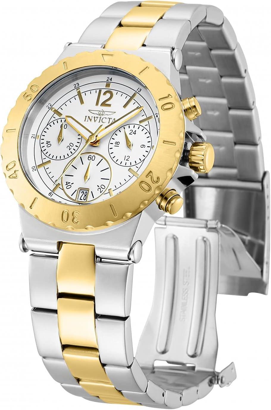 image:imageInvicta Womens 14855 Specialty Chronograph White Dial TwoTone Watch