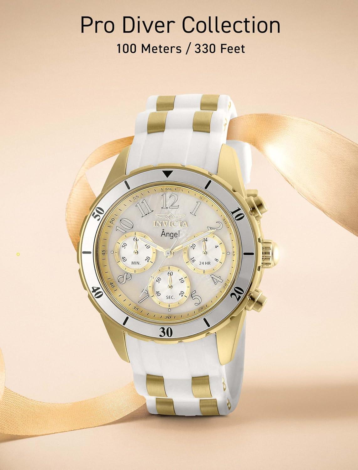 image:imageInvicta Womens 24901 Angel Analog Display Quartz White Watch24901
