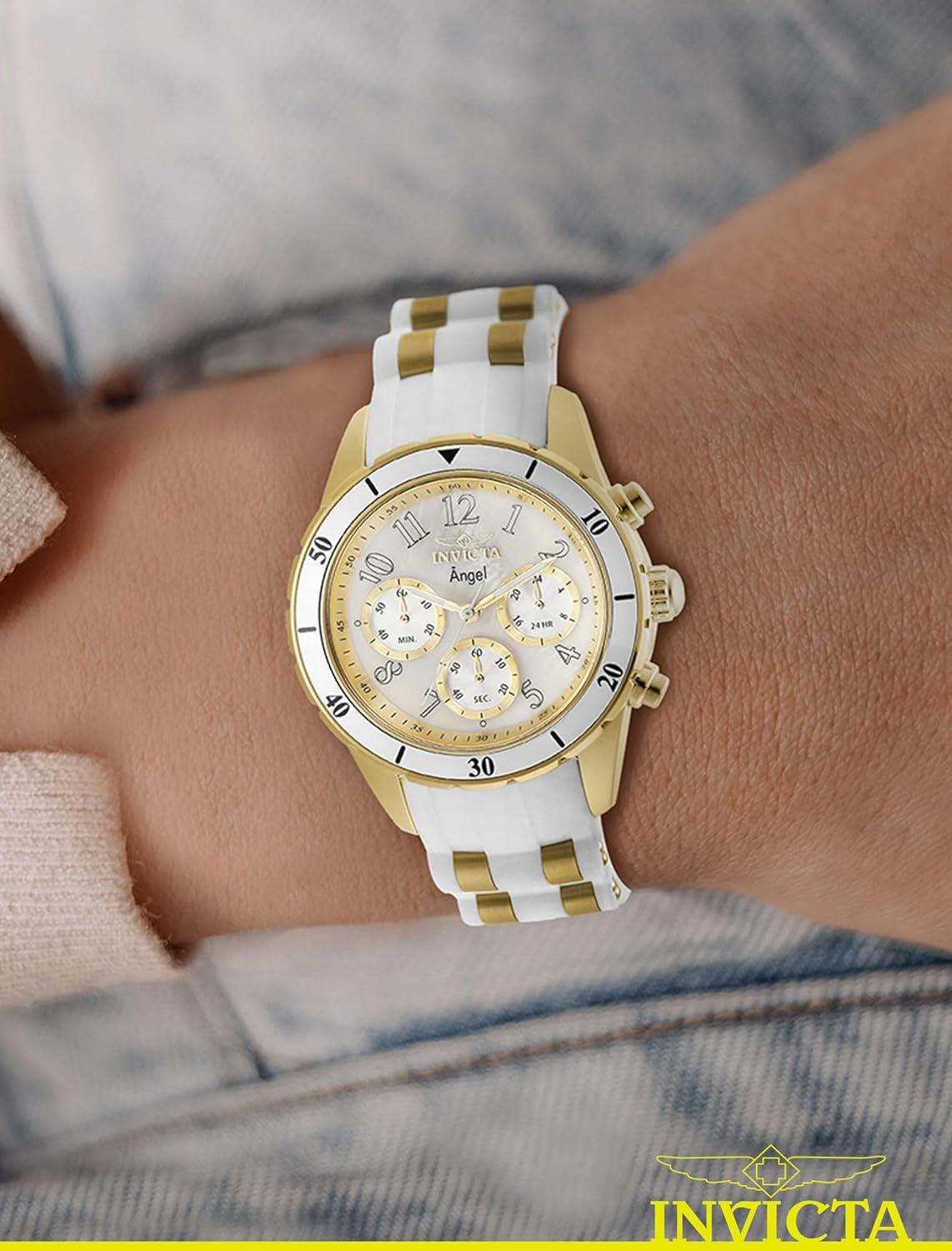 image:imageInvicta Womens 24901 Angel Analog Display Quartz White Watch24901