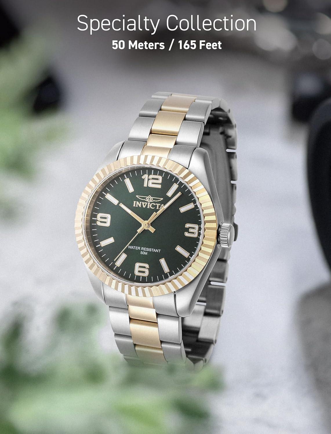 image:imageInvicta Womens 47470 Specialty Quartz 3 Hand Green Dial Watch