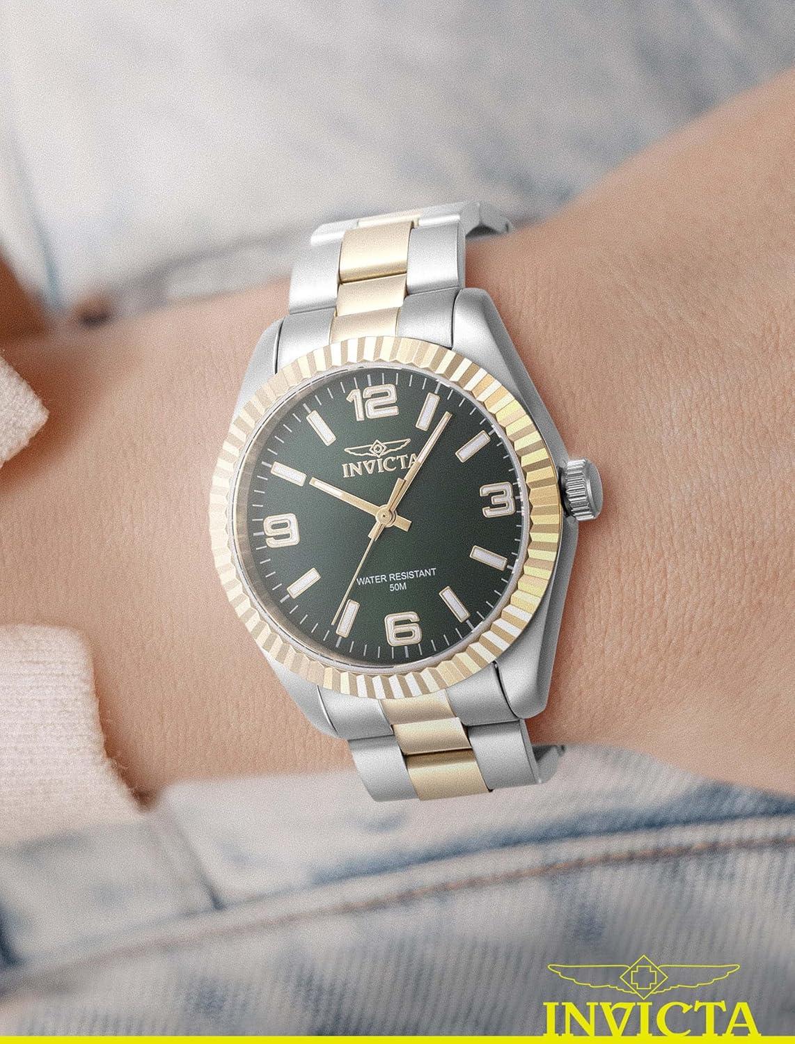image:imageInvicta Womens 47470 Specialty Quartz 3 Hand Green Dial Watch