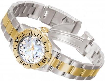 image:imageInvicta Womens 6895 ProDiver Stainless Steel 18k Yellow Gold Plating and MotherofPearl Bracelet Watch