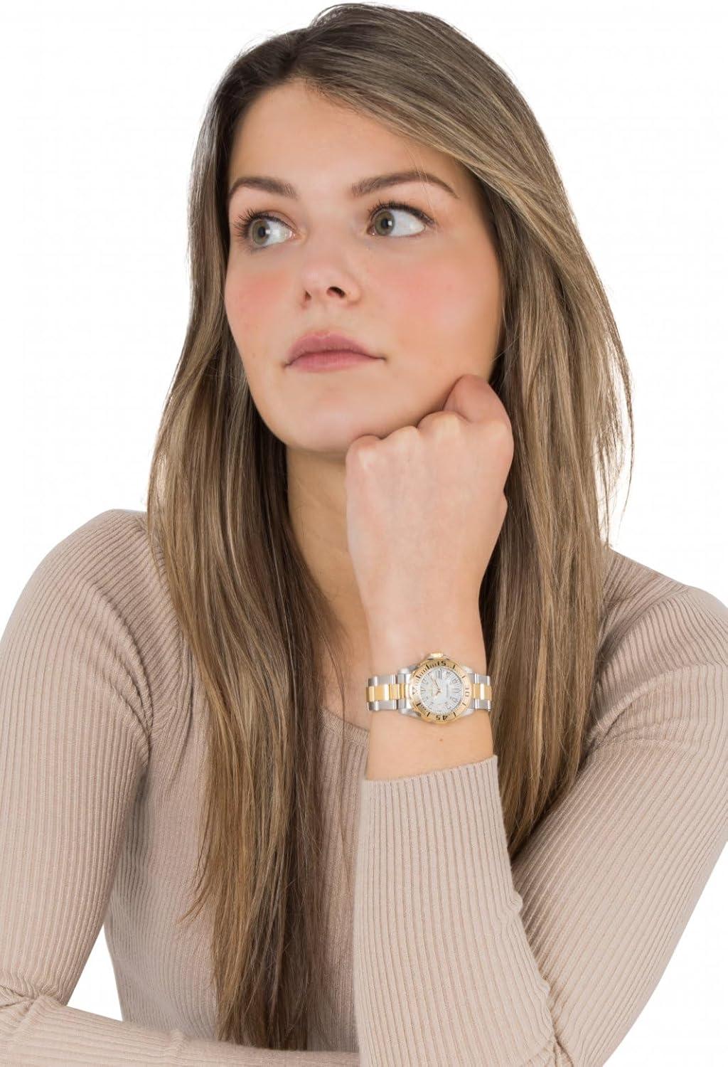 image:imageInvicta Womens 6895 ProDiver Stainless Steel 18k Yellow Gold Plating and MotherofPearl Bracelet Watch