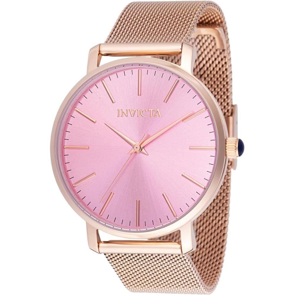 image:imageInvicta Angel Lady 38mm Stainless Steel Rose Gold Pink dial PC21J Quartz