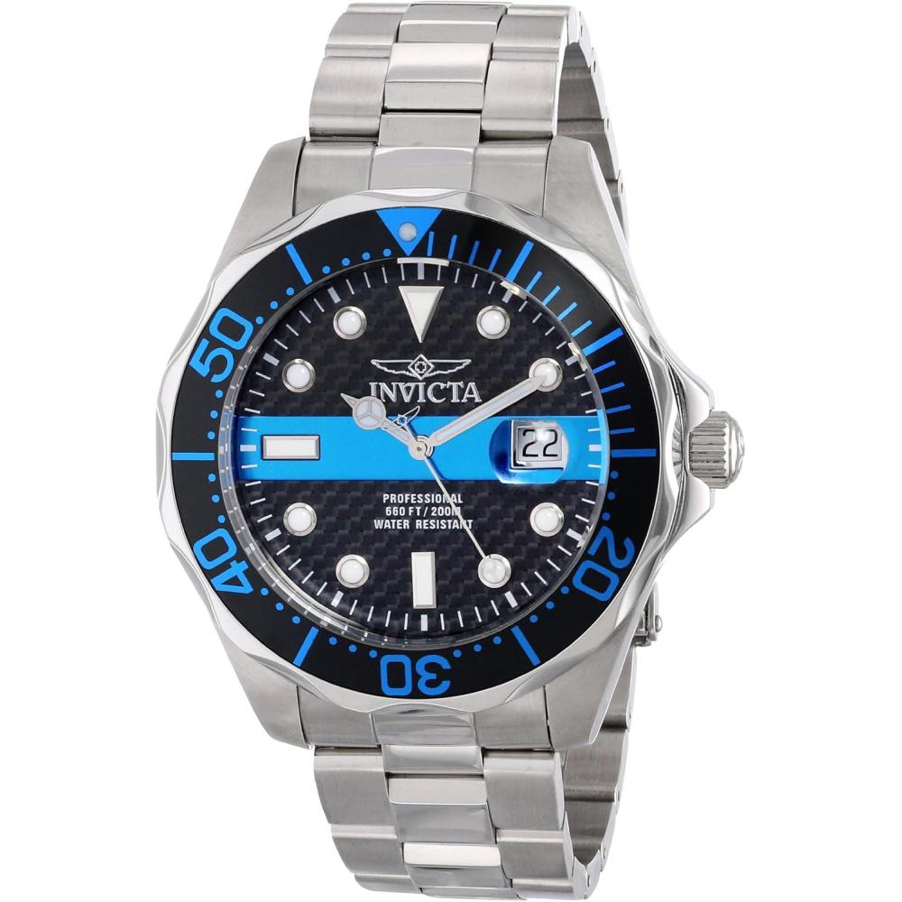 image:imageInvicta Mens 14702 Pro Diver Analog Display Swiss Quartz Silver Watch