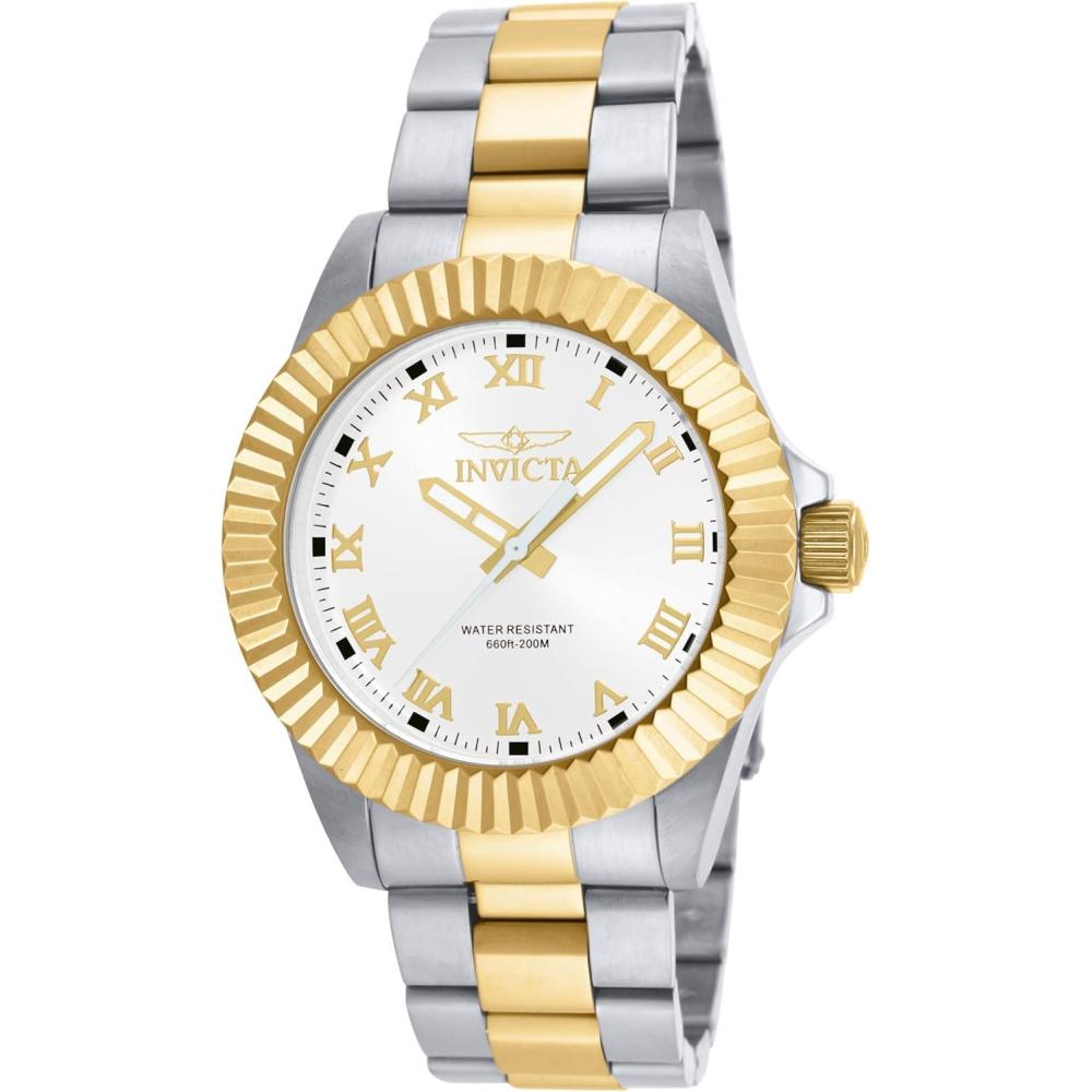 image:imageInvicta Mens 16740 Pro Diver TwoTone Stainless Steel White Dial Watch