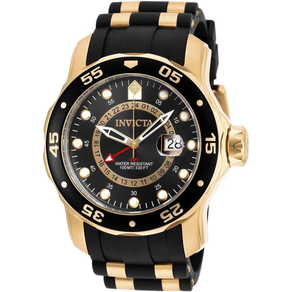 image:imageInvicta Mens 6991 Pro Diver Collection GMT Black Dial Black Polyurethane Watch