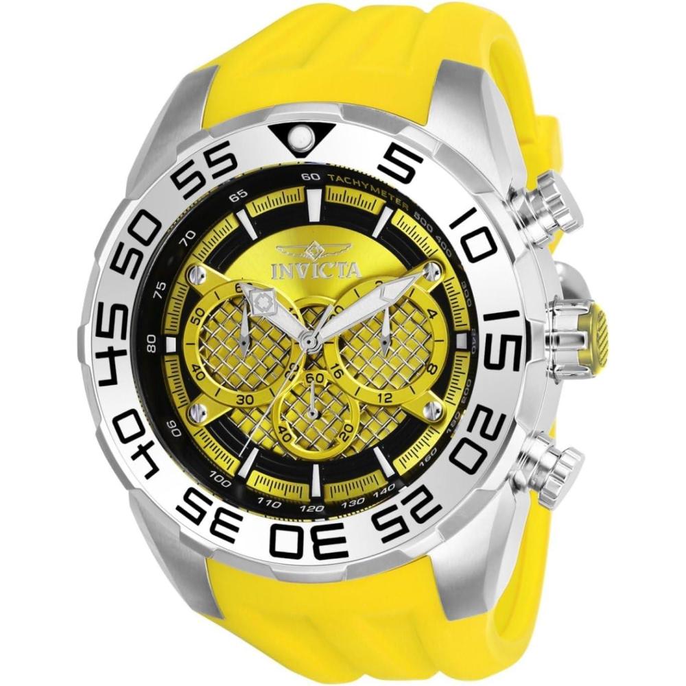image:imageInvicta Mens Analog Quartz Watch with Silicone Strap 26298 Silver Bracelet