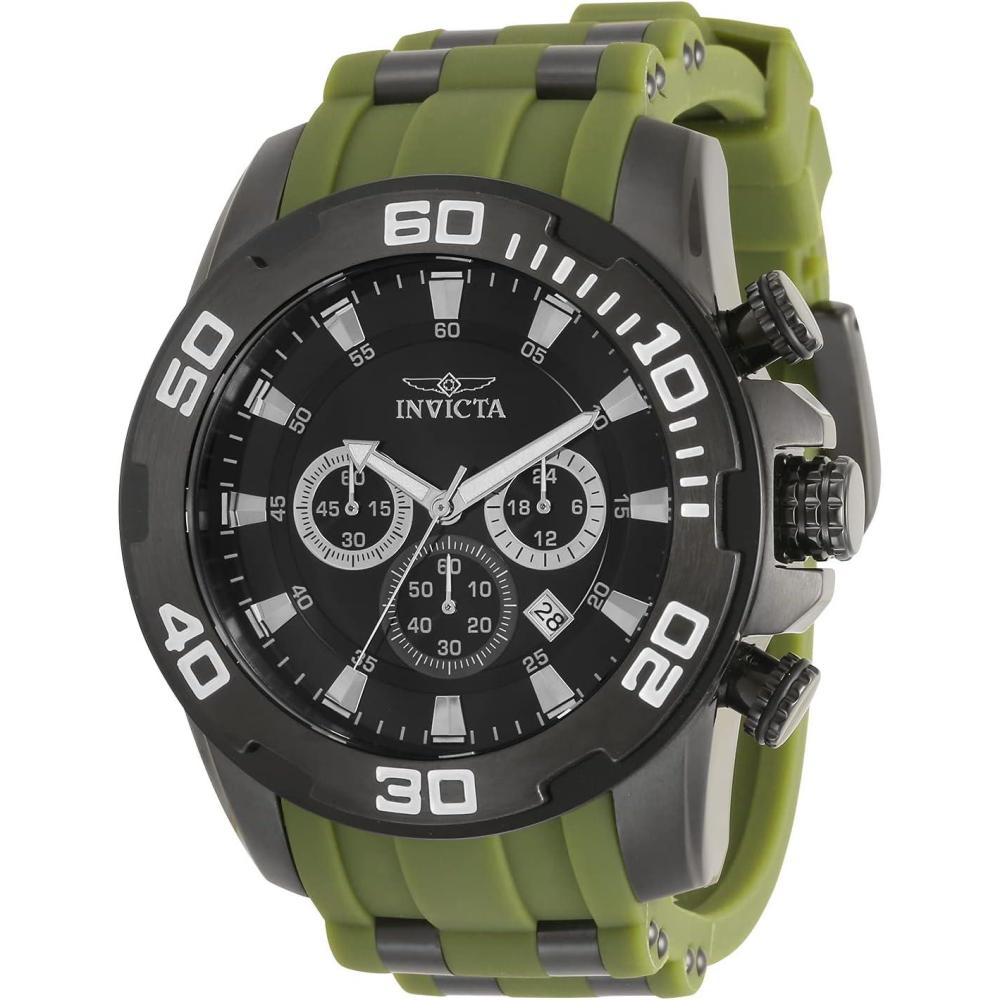 image:imageInvicta Mens Pro Diver Scuba 50mm Stainless Steel Silicone Quartz Chronograph Watch Green Model 35399