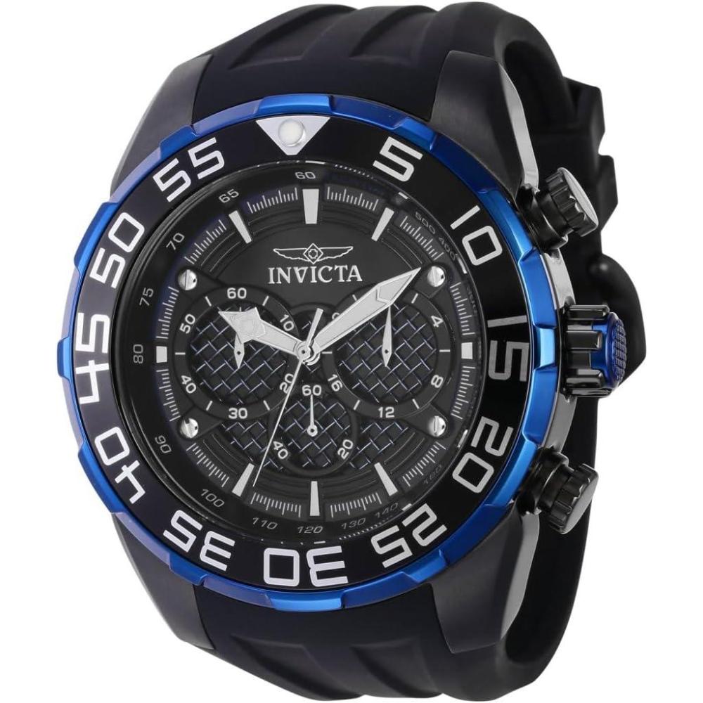 image:imageInvicta Mens Speedway Scuba 50mm Silicone Quartz Chronograph Watch Black Model 37715