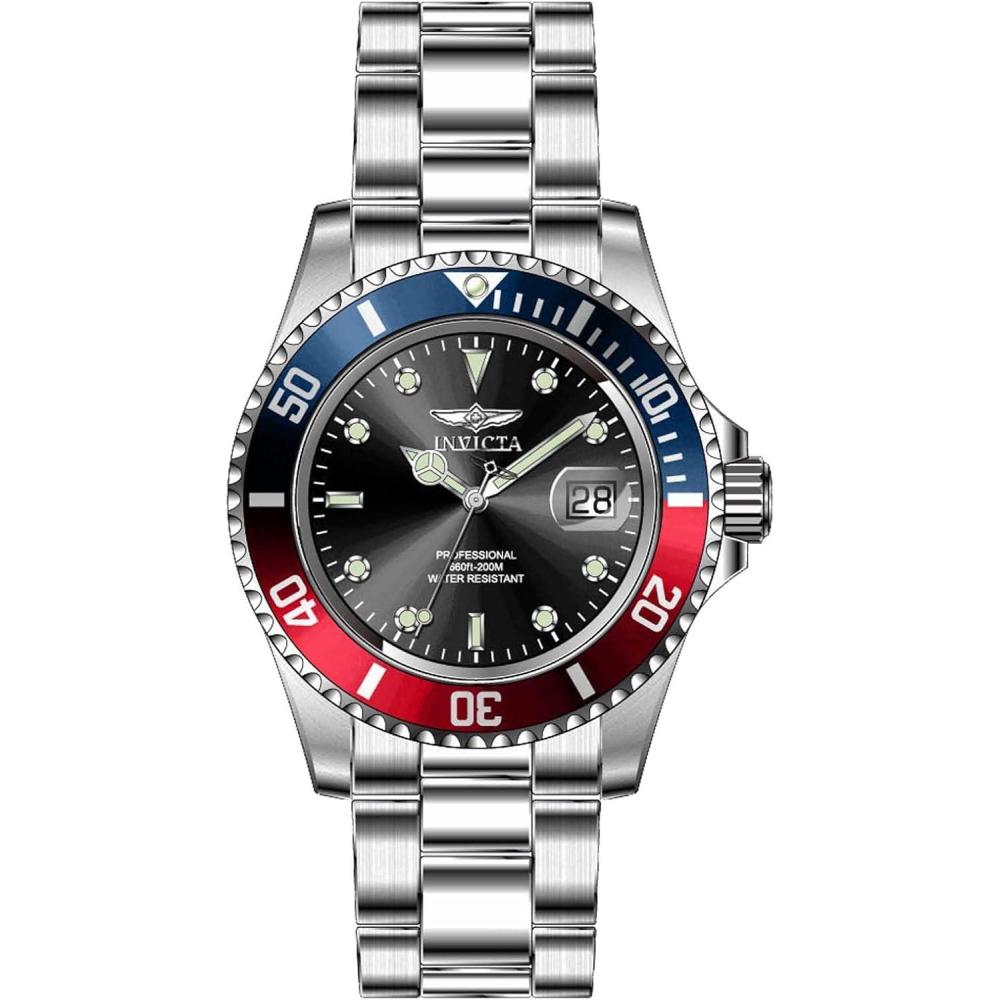 image:imageInvicta Pro Diver Men 40mm Stainless Steel Steel Black dial PC32 Quartz