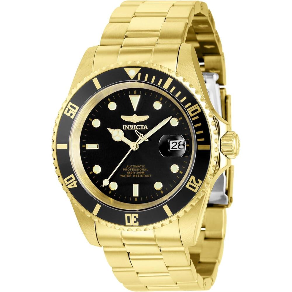 image:imageInvicta Pro Diver Stainless Steel Mens Automatic Watch 43mmGold Black