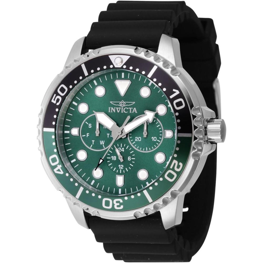 image:imageInvicta Pro Diver Stainless Steel Mens Quartz Watch 48mmSilver Green Black