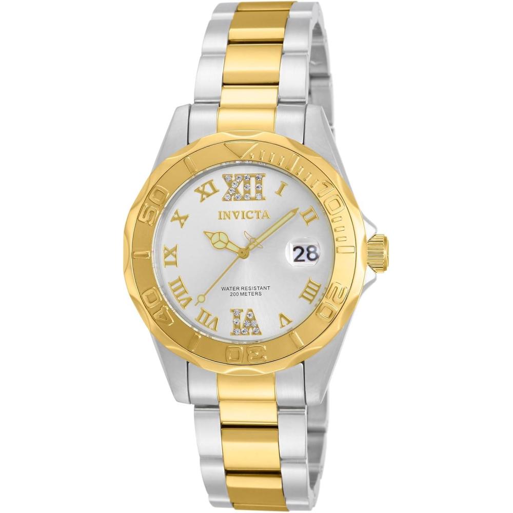 image:imageInvicta Pro Diver Stainless Steel Womens Quartz Watch 38mmGold Stainless Steel