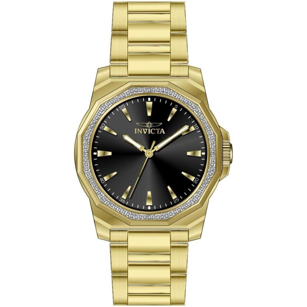 image:imageInvicta Speedway Men 42mm Stainless Steel Gold Black dial PC21J Quartz