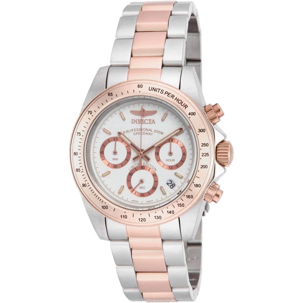 image:imageInvicta Speedway Stainless Steel Mens Quartz Watch 39mmSilver Rose Gold