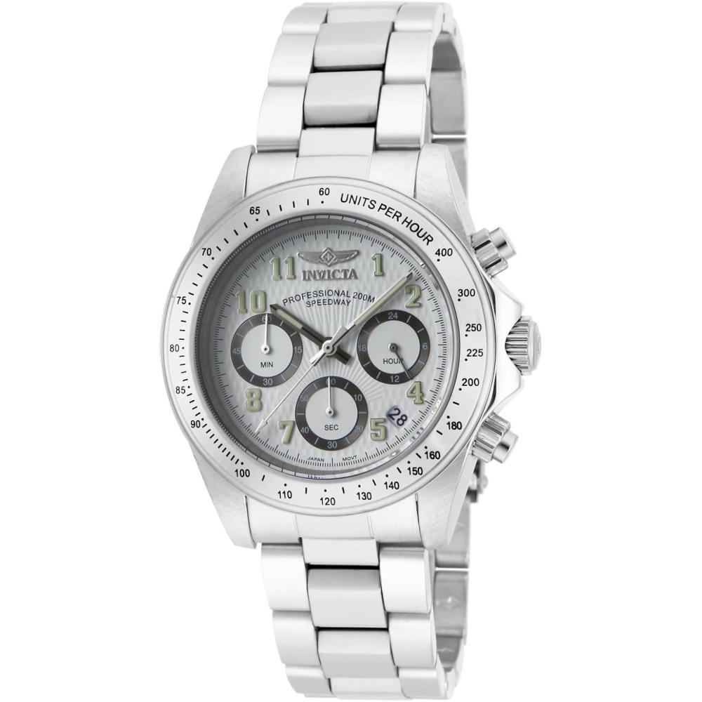 image:imageInvicta Speedway Stainless Steel Mens Quartz Watch 39mmWhiteSilver