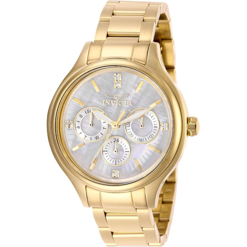 image:imageInvicta Womens Angel Quartz Watch with Stainless Steel Strap Gold Silver 16 Model 28654 27438Gold