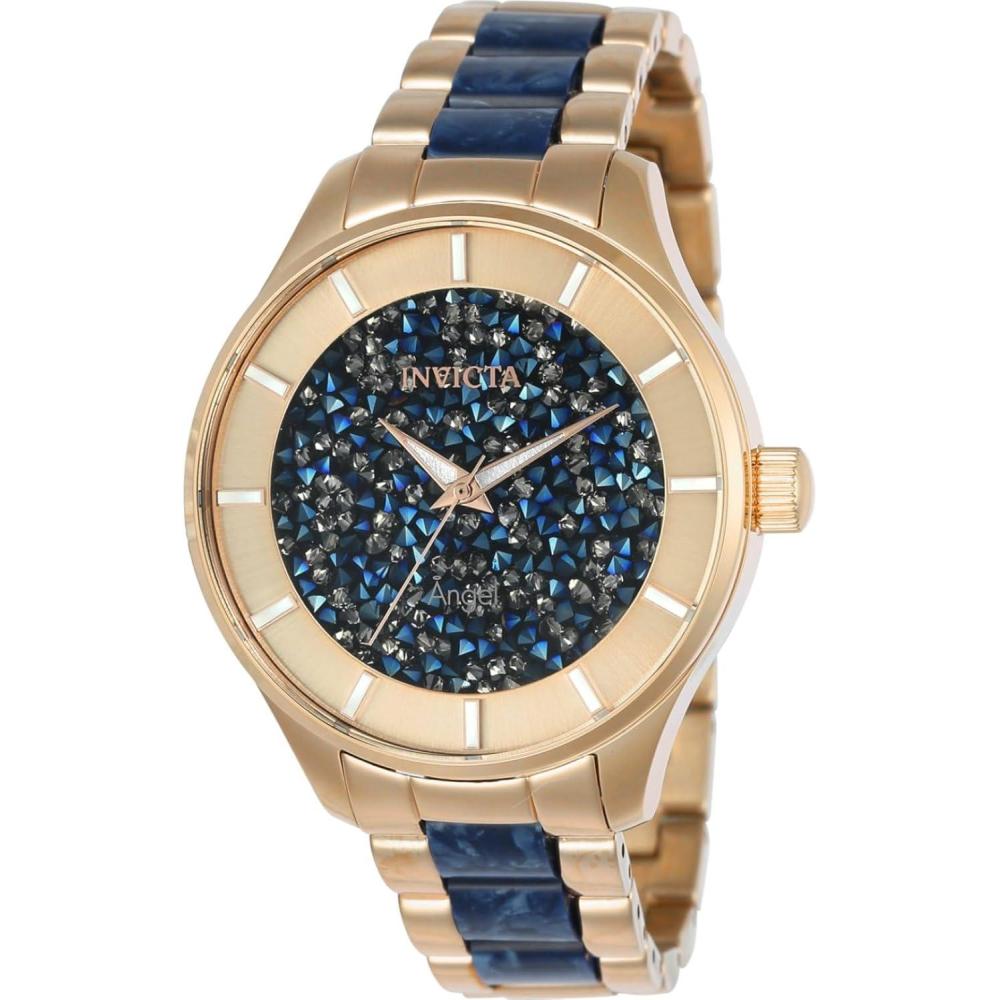 image:imageInvicta Womens Angel Stainless Steel Quartz Watch with StainlessSteel Strap Two Tone 20 Model 24702 24662Rose Gold