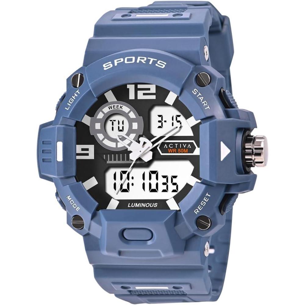 image:imageShock Resistant Watch Blue Band with Grey dial
