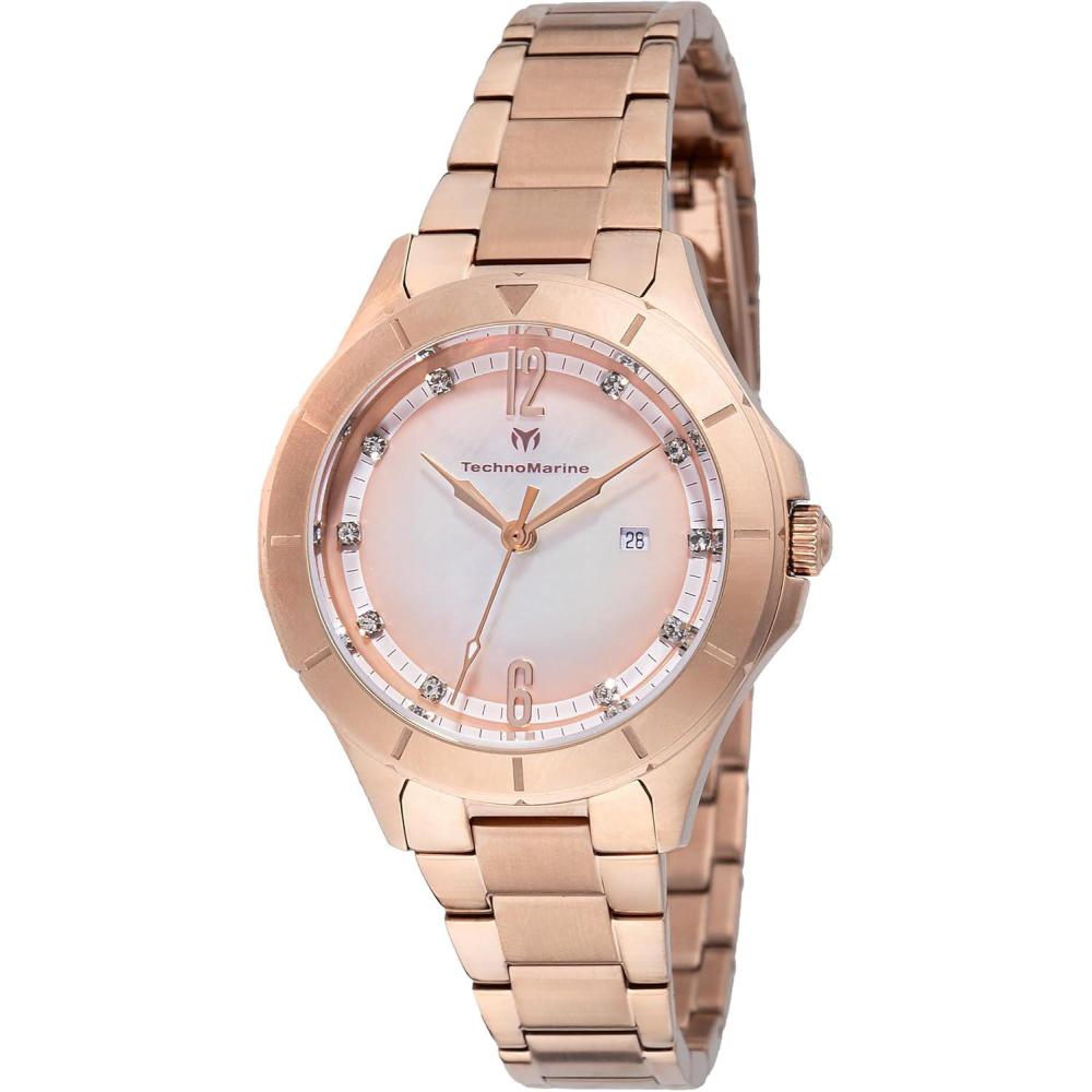 image:imageTechnoMarine Luna Tides Womens Watch wMother of Pearl Dial 33mm Rose Gold TM826002