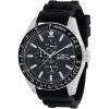 image:imageInvicta Mens 38402 Aviator Silver Black Tone DayDate 45MM Case 100M WR Tachymeter Watch