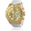 image:imageInvicta Mens Aviator Quartz Stainless Steel and Silicone Strap Watch White Black 26 Model 21741 24578Gold