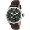 image:imageInvicta Mens Aviator Stainless Steel Quartz Watch with Leather Calfskin Strap Black Brown 21 Model 22972 22973Stainless Steel