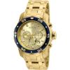 image:imageInvicta Mens Pro Diver Scuba Swiss Chronograph Champagne Dial 18k Gold Plated Watch 80068
