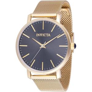 Invicta Angel Lady 38mm Stainless Steel Gold Charcoal dial PC21J Quartz